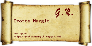Grotte Margit névjegykártya